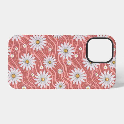 Wavy Pink Daisies iPhoneケース (裏面横)