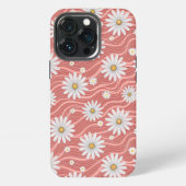 Wavy Pink Daisies iPhoneケース (裏面)