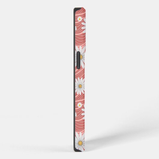 Wavy Pink Daisies iPhoneケース (右側面)