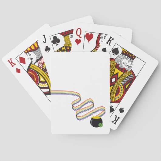 Wavy Rainbow Stripes Leading to Pot of Gold トランプ (裏面)