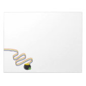 Wavy Rainbow Stripes Leading to Pot of Gold ノートパッド (正面)