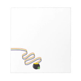 Wavy Rainbow Stripes Leading to Pot of Gold ノートパッド