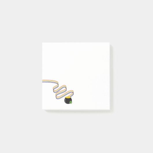 Wavy Rainbow Stripes Leading to Pot of Gold ポストイット (正面)