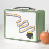 Wavy Rainbow Stripes Leading to Pot of Gold メタルランチボックス (インサイチュ)