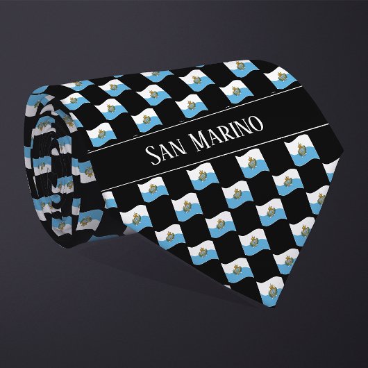 Wavy San Marino Flag Pattern  ネクタイ