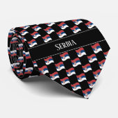 Wavy Serbia Flag Pattern  ネクタイ (ロール)