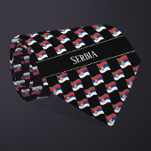Wavy Serbia Flag Pattern  ネクタイ