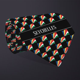 Wavy Seychelles Flag Pattern  ネクタイ