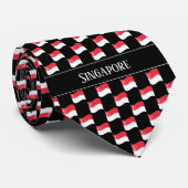 Wavy Singapore Flag Pattern ネクタイ (ロール)