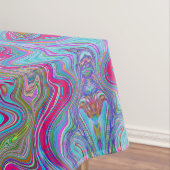 Wavy Sky Blue Multicolored Trippy Pattern テーブルクロス (インサイチュ)