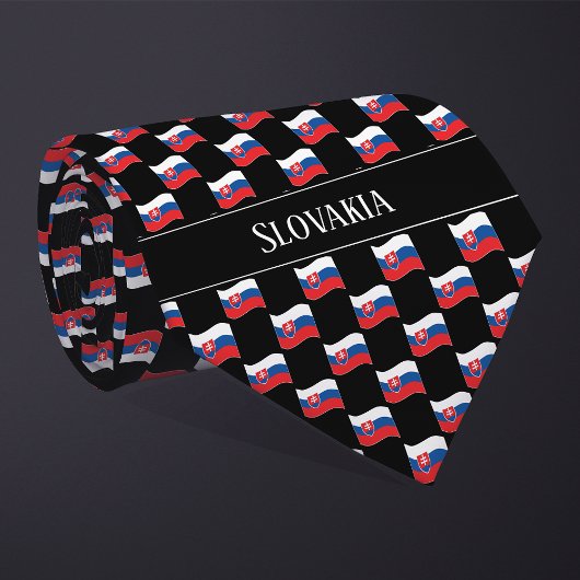 Wavy Slovakia Flag Pattern  ネクタイ