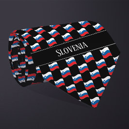 Wavy Slovenia Flag Pattern  ネクタイ