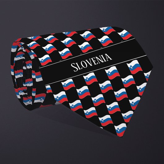 Wavy Slovenia Flag Pattern  ネクタイ