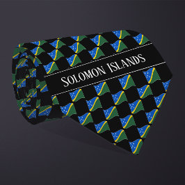 Wavy Solomon Islands Flag Pattern  ネクタイ