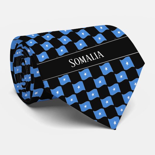 Wavy Somalia Flag Pattern  ネクタイ (ロール)