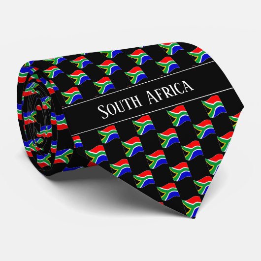 Wavy South Africa Flag Pattern  ネクタイ (ロール)