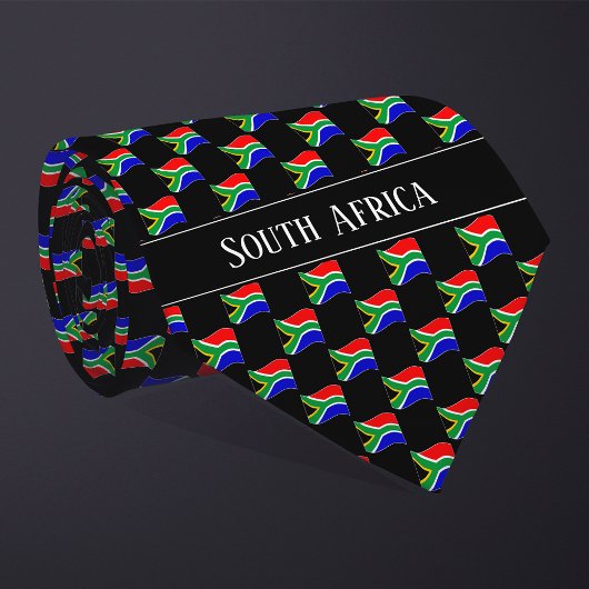Wavy South Africa Flag Pattern  ネクタイ