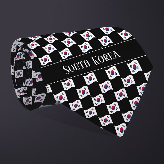 Wavy South Korea Flag Pattern  ネクタイ