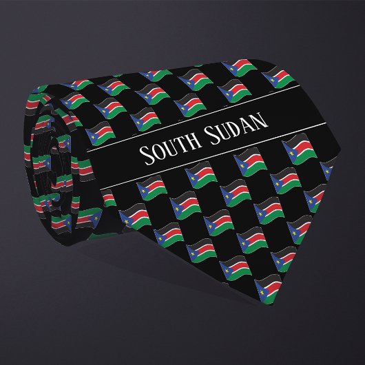 Wavy South Sudan Flag Pattern  ネクタイ