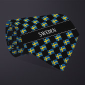 Wavy Sweden Flag Pattern  ネクタイ