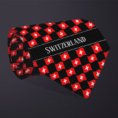 Wavy Switzerland Flag Pattern  ネクタイ