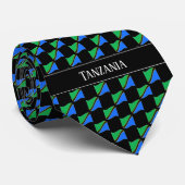Wavy Tanzania Flag Pattern  ネクタイ (ロール)