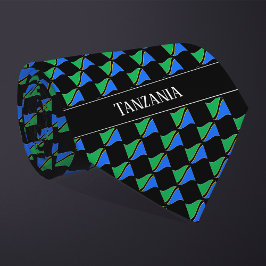 Wavy Tanzania Flag Pattern  ネクタイ