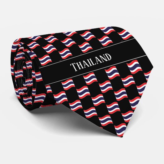 Wavy Thailand Flag Pattern  ネクタイ (ロール)