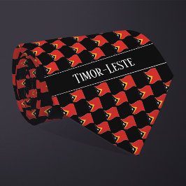 Wavy Timor-Leste Flag Pattern  ネクタイ