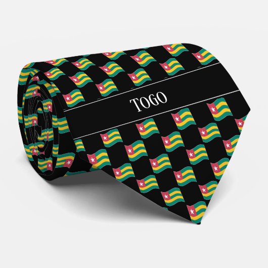 Wavy Togo Flag Pattern  ネクタイ (ロール)