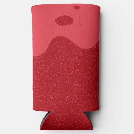 Wavy Tomato Red Custom Can Cooler スリム缶クーラー (正面)