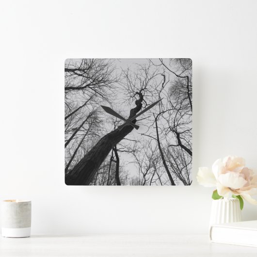 Wavy_Tree_Clock スクエア壁時計 (ホーム)