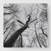 Wavy_Tree_Clock スクエア壁時計 (正面)