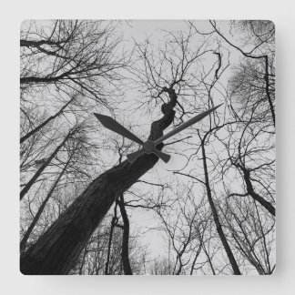 Wavy_Tree_Clock スクエア壁時計