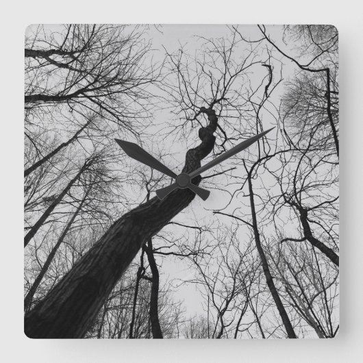 Wavy_Tree_Clock スクエア壁時計 (正面)