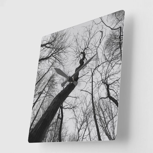 Wavy_Tree_Clock スクエア壁時計 (傾斜)