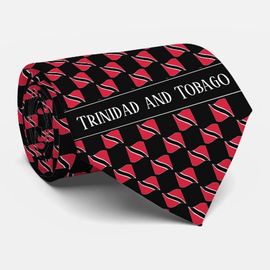 Wavy Trinidad and Tobago Flag Pattern  ネクタイ (ロール)