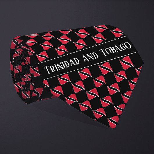 Wavy Trinidad and Tobago Flag Pattern  ネクタイ