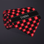 Wavy Tunisia Flag Pattern ネクタイ