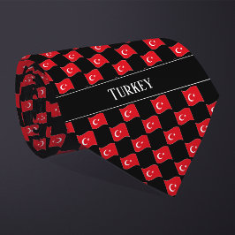 Wavy Turkey Flag Pattern  ネクタイ