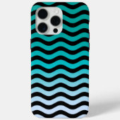 Wavy Turquoise Stripes Case-Mate iPhoneケース (裏面)