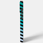 Wavy Turquoise Stripes Case-Mate iPhoneケース (裏面 / 左)