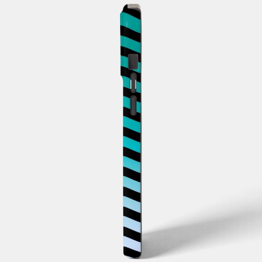 Wavy Turquoise Stripes Case-Mate iPhoneケース (裏面 / 左)