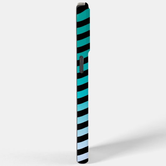 Wavy Turquoise Stripes Case-Mate iPhoneケース (裏面 / 右)