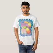 Wavy Two Toucans  Tシャツ (正面フル)