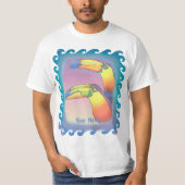 Wavy Two Toucans  Tシャツ (正面)
