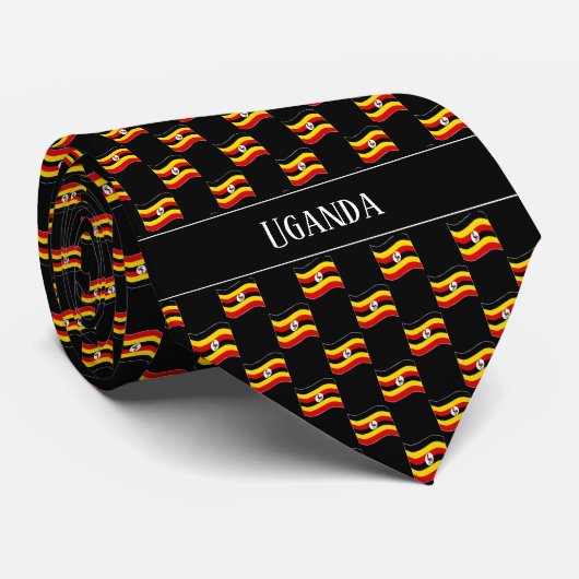 Wavy Uganda Flag Pattern  ネクタイ (ロール)