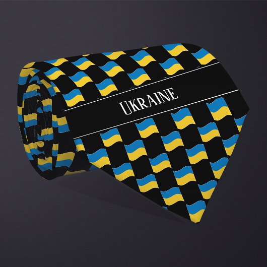 Wavy Ukraine Flag Pattern  ネクタイ