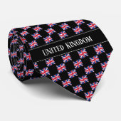 Wavy United Kingdom Flag Pattern  ネクタイ (ロール)