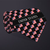 Wavy United States Flag Pattern ネクタイ
